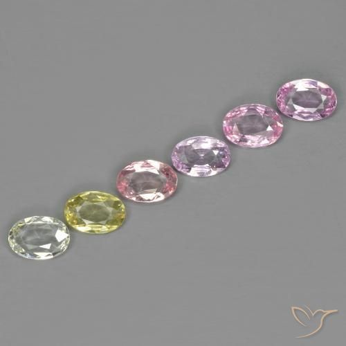 2.50ctw Natural Multicolor Zafiro, Ovalada, VS