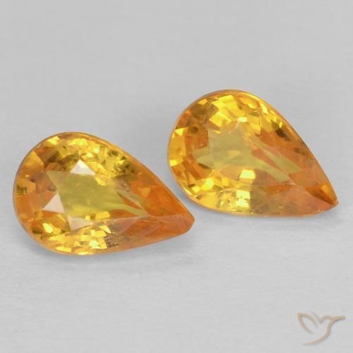 Gemas de Zafiro Oro natural de 1.09 ct, En forma de pera, VS