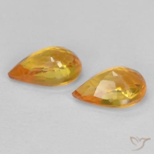 Gemas de Zafiro Oro natural de 1.09 ct, En forma de pera, VS