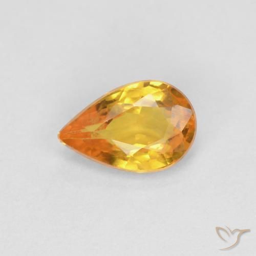 0.53ct Natural Oro Zafiro, En forma de pera, VVS-VS