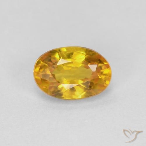 0.72ct Natural Dorado Zafiro, Ovalada, VVS-VS
