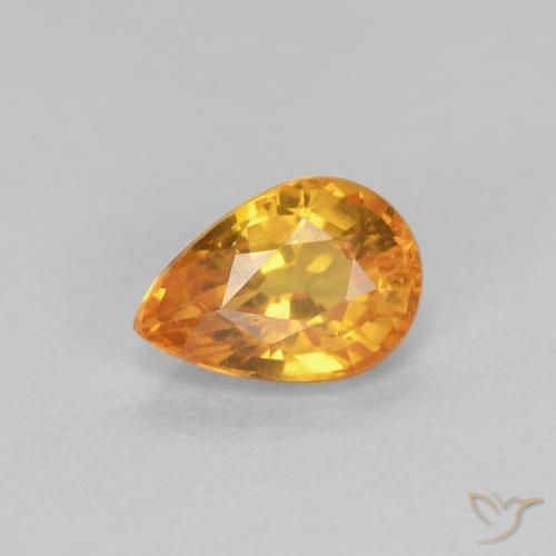 0.61ct Natural Oro Zafiro, En forma de pera, VVS-VS