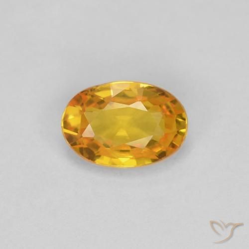 0.55ct Natural Dorado Zafiro, Ovalada, VVS-VS