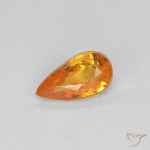 0.36ct Natural Oro Zafiro, En forma de pera, VVS