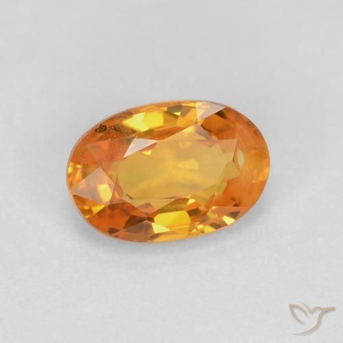 Zafiro Oro natural de 0.69 ct, Ovalada, VS