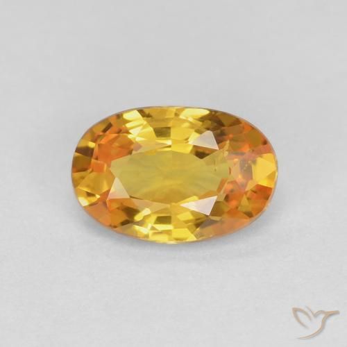 0.60ct Natural Dorado Zafiro, Ovalada, VS