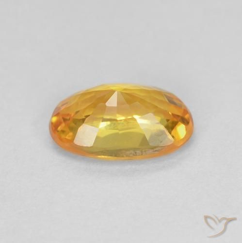 Zafiro Dorado natural de 0.60 ct, Ovalada, VS