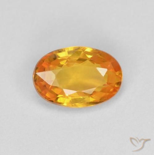 0.60ct Natural Oro Zafiro, Ovalada, VVS-VS