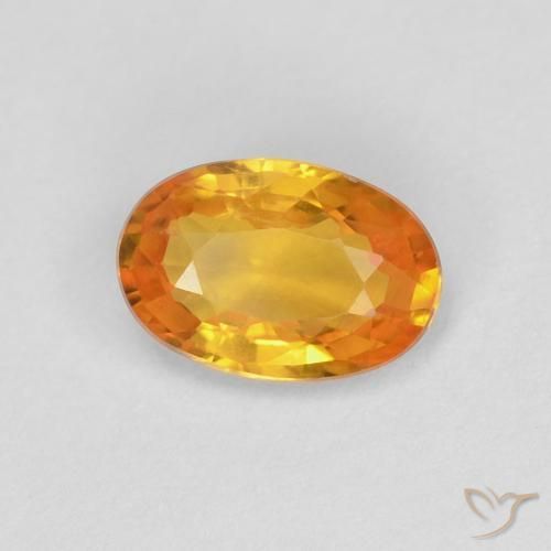 Zafiro Oro natural de 0.60 ct, Ovalada, VVS-VS