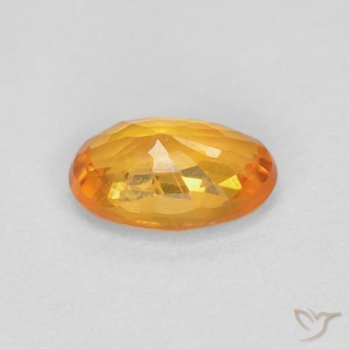 Zafiro Oro natural de 0.60 ct, Ovalada, VVS-VS