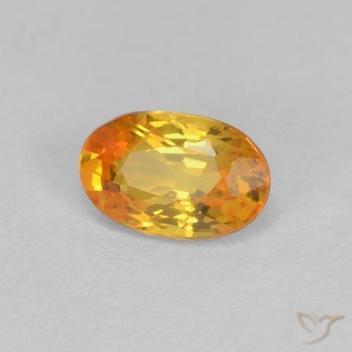 Zafiro Oro natural de 0.61 ct, Ovalada, VVS