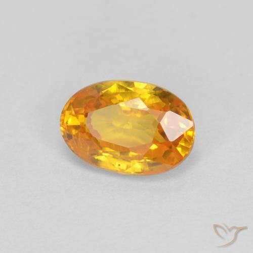 Zafiro Oro natural de 0.62 ct, Ovalada, VVS