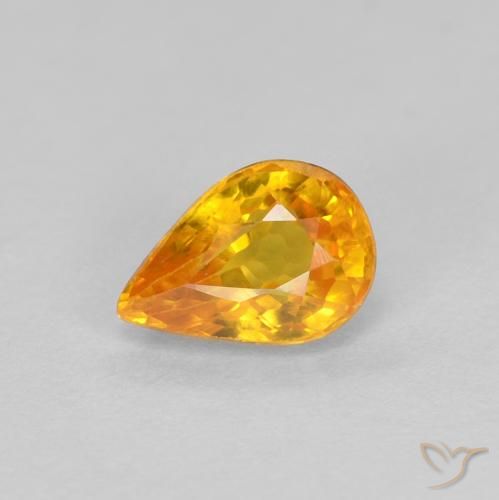 0.56ct Natural Oro Zafiro, En forma de pera, VVS