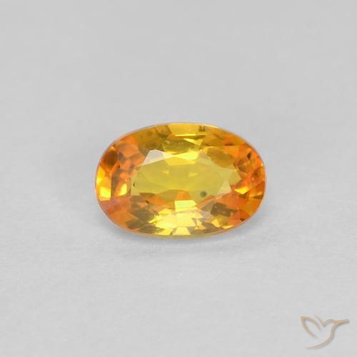0.43ct Natural Naranja medio Zafiro, Ovalada, VVS-VS