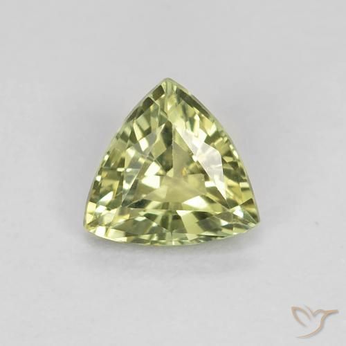 0.65ct Natural Verde medio Zafiro, Trillón, VVS