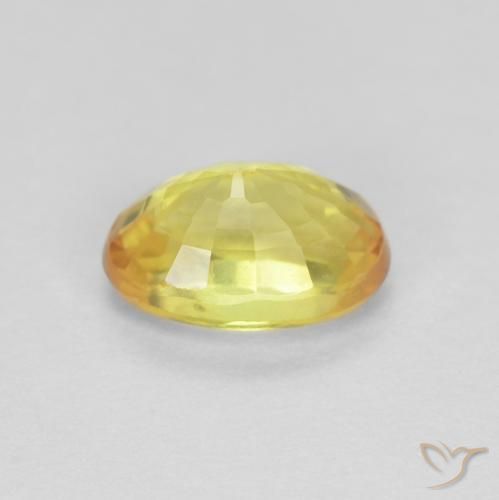 Zafiro Naranja dorado natural de 0.66 ct, Ovalada, VVS-VS