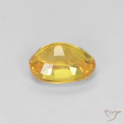 Zafiro Dorado natural de 0.71 ct, Ovalada, VVS