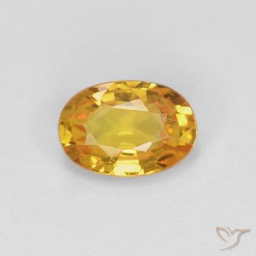 0.60ct Natural Dorado Zafiro, Ovalada, VVS