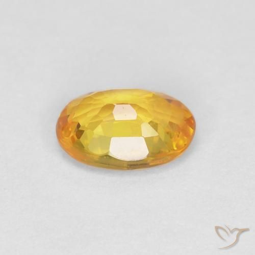 Zafiro Dorado natural de 0.60 ct, Ovalada, VVS