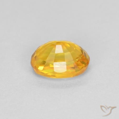 Zafiro Dorado natural de 0.73 ct, Ovalada, VVS