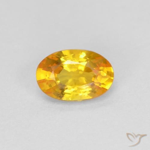 0.59ct Natural Dorado Zafiro, Ovalada, VVS