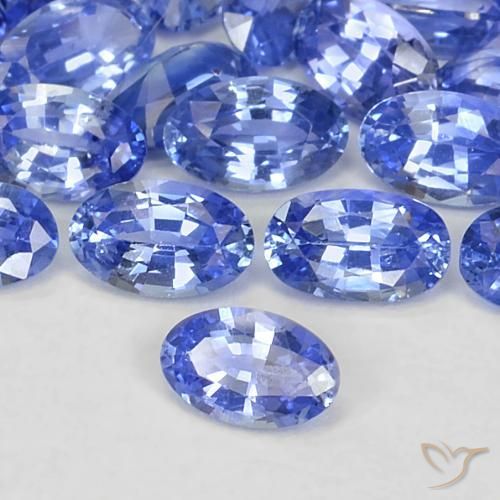 Zafiro Azul pastel natural de 0.27 ct, Ovalada, VS