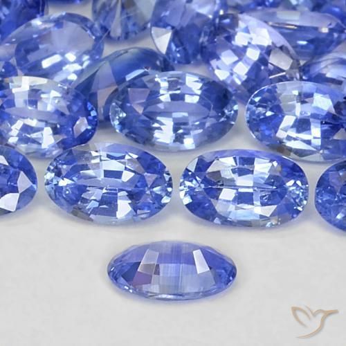 Zafiro Azul pastel natural de 0.27 ct, Ovalada, VS