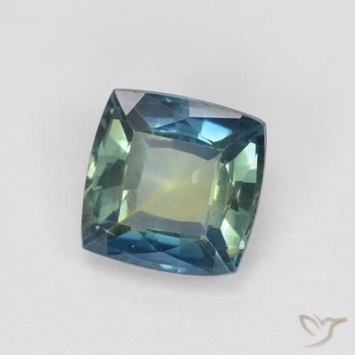Zafiro Cerceta natural de 0.71 ct, Forma Cojín, VVS-VS