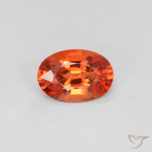 0.49ct Natural Rojo intenso Zafiro, Ovalada, VVS
