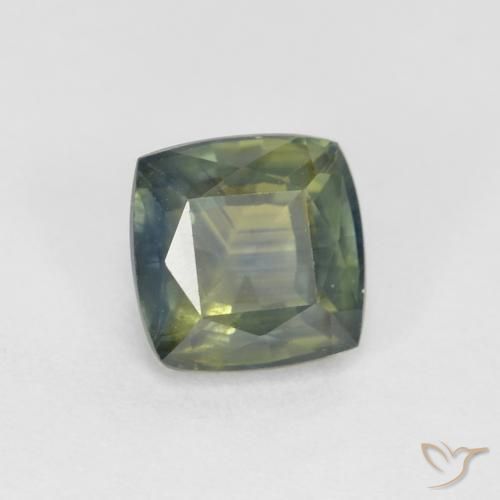 0.97ct Natural Multicolor Zafiro, Forma Cojín, VS