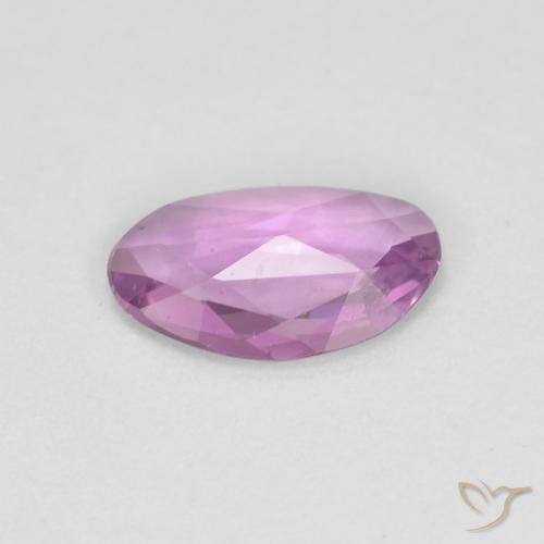Zafiro Púrpura rosáceo intenso natural de 0.46 ct, Elegante, VS