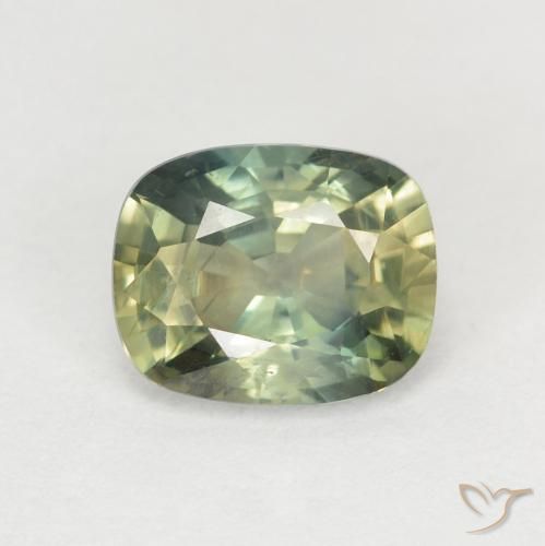 1.40ct Natural Multicolor Zafiro, Forma Cojín, VS