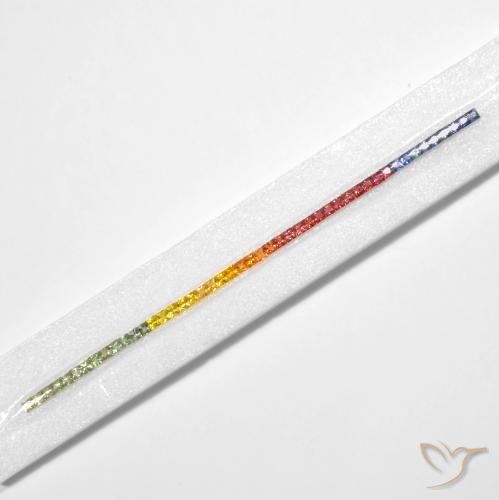 Gemas de Zafiro Multicolor natural de 8.50 ct, Cuadrado, VS