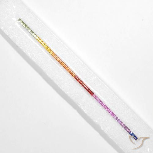 6.63ctw Natural Multicolor Zafiro, Cuadrado, VS