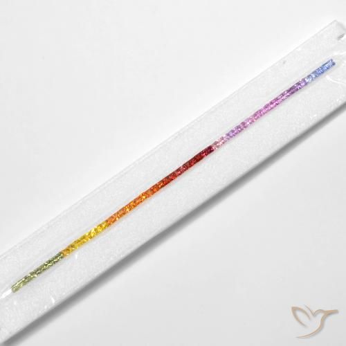 Gemas de Zafiro Multicolor natural de 6.42 ct, Cuadrado, VS