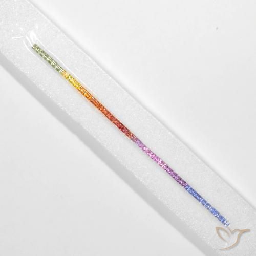 6.06ctw Natural Multicolor Zafiro, Cuadrado, VS