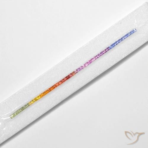 Gemas de Zafiro Multicolor natural de 6.06 ct, Cuadrado, VS