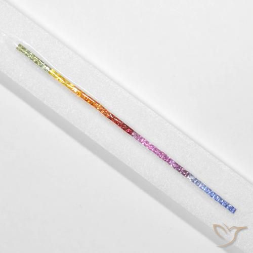 5.96ctw Natural Multicolor Zafiro, Cuadrado, VS