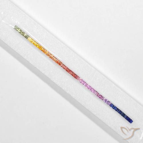 5.65ctw Natural Multicolor Zafiro, Cuadrado, VS