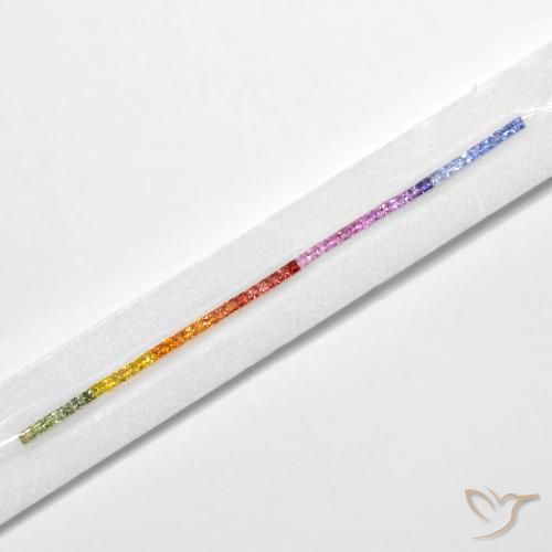 Gemas de Zafiro Multicolor natural de 6.32 ct, Cuadrado, VS