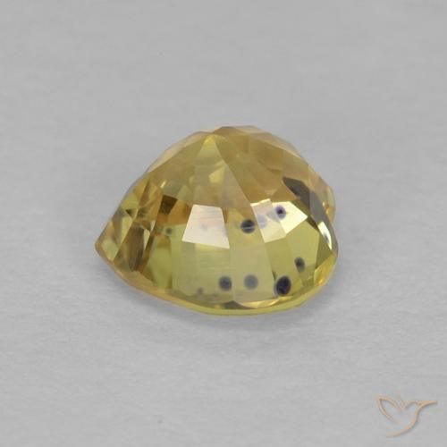 Zafiro Amarillo claro natural de 0.59 ct, Corazón, VS