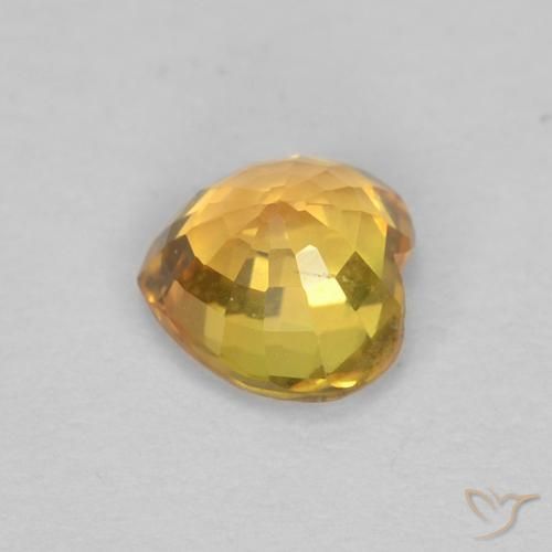 Zafiro Dorado natural de 0.48 ct, Corazón, VS