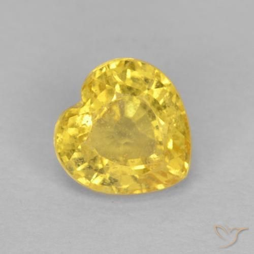 0.56ct Natural Amarillo abejorro Zafiro, Corazón, VS