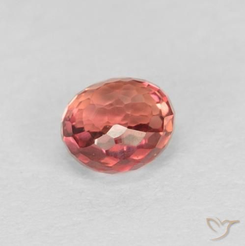 Zafiro Rojo claro natural de 0.40 ct, Redondo, VVS