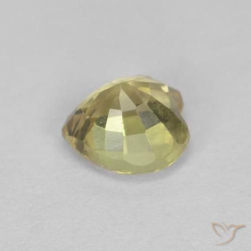 Zafiro Amarillo cálido natural de 0.52 ct, Corazón, VVS