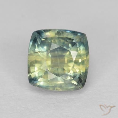 0.94ct Natural Multicolor Zafiro, Forma Cojín, VS-SI