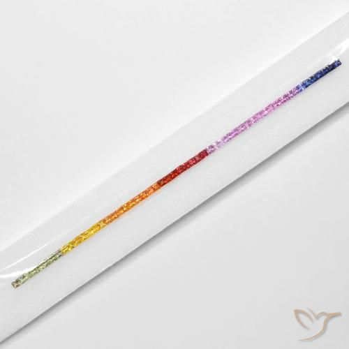 Gemas de Zafiro Multicolor natural de 5.93 ct, Cuadrado, VS