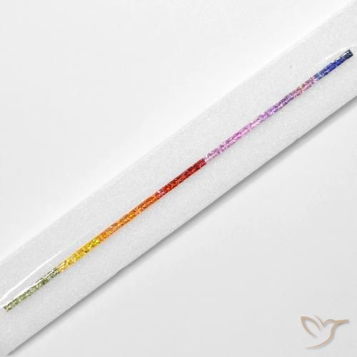 Gemas de Zafiro Multicolor natural de 6.64 ct, Cuadrado, VS