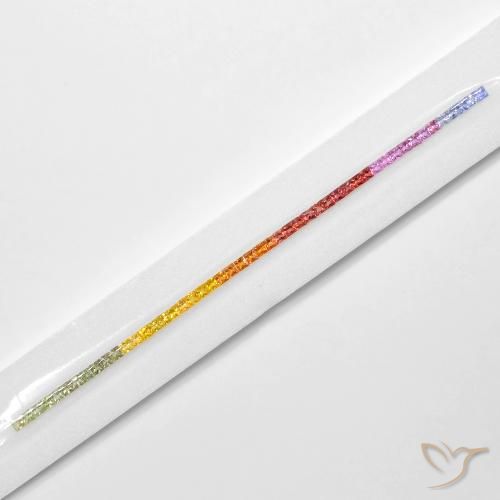 Gemas de Zafiro Multicolor natural de 7.98 ct, Cuadrado, VS