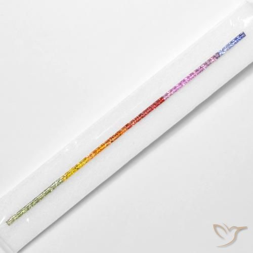 Gemas de Zafiro Multicolor natural de 8.29 ct, Cuadrado, VS